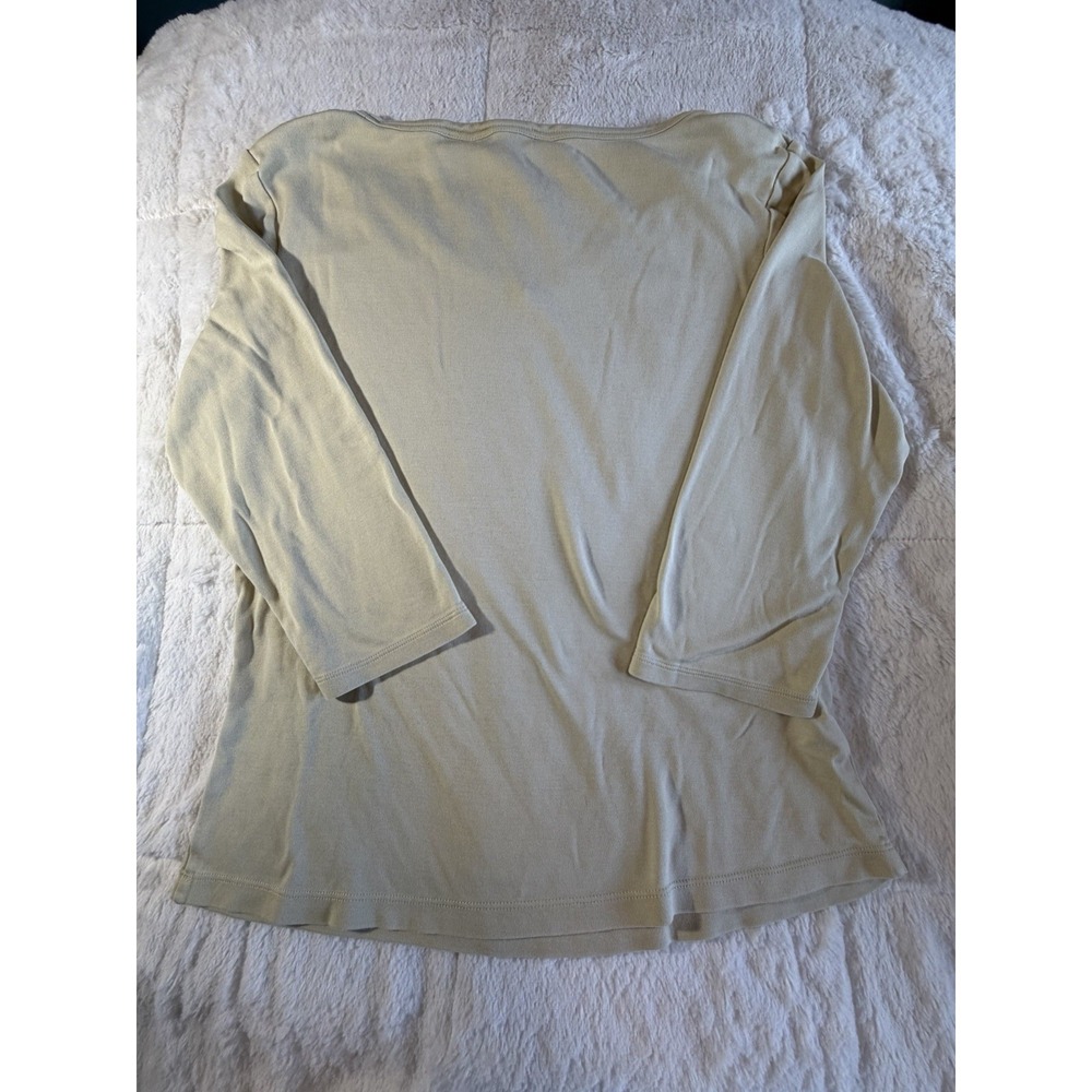 Tommy Bahama Shirt Womens Medium Tanned Cream Silk / Cotton Blend - Picture 2 of 7